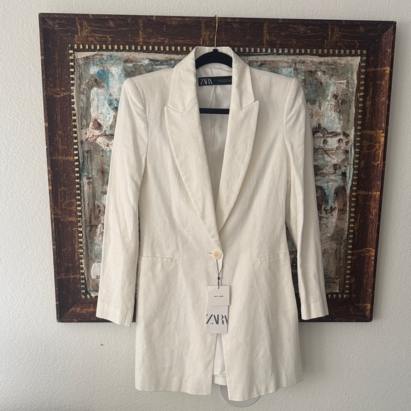 Zara Women's Ivory Blazer - Picture 2 of 5